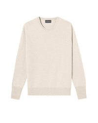 Classic cashmere crew neck jumper - Tourterelle
