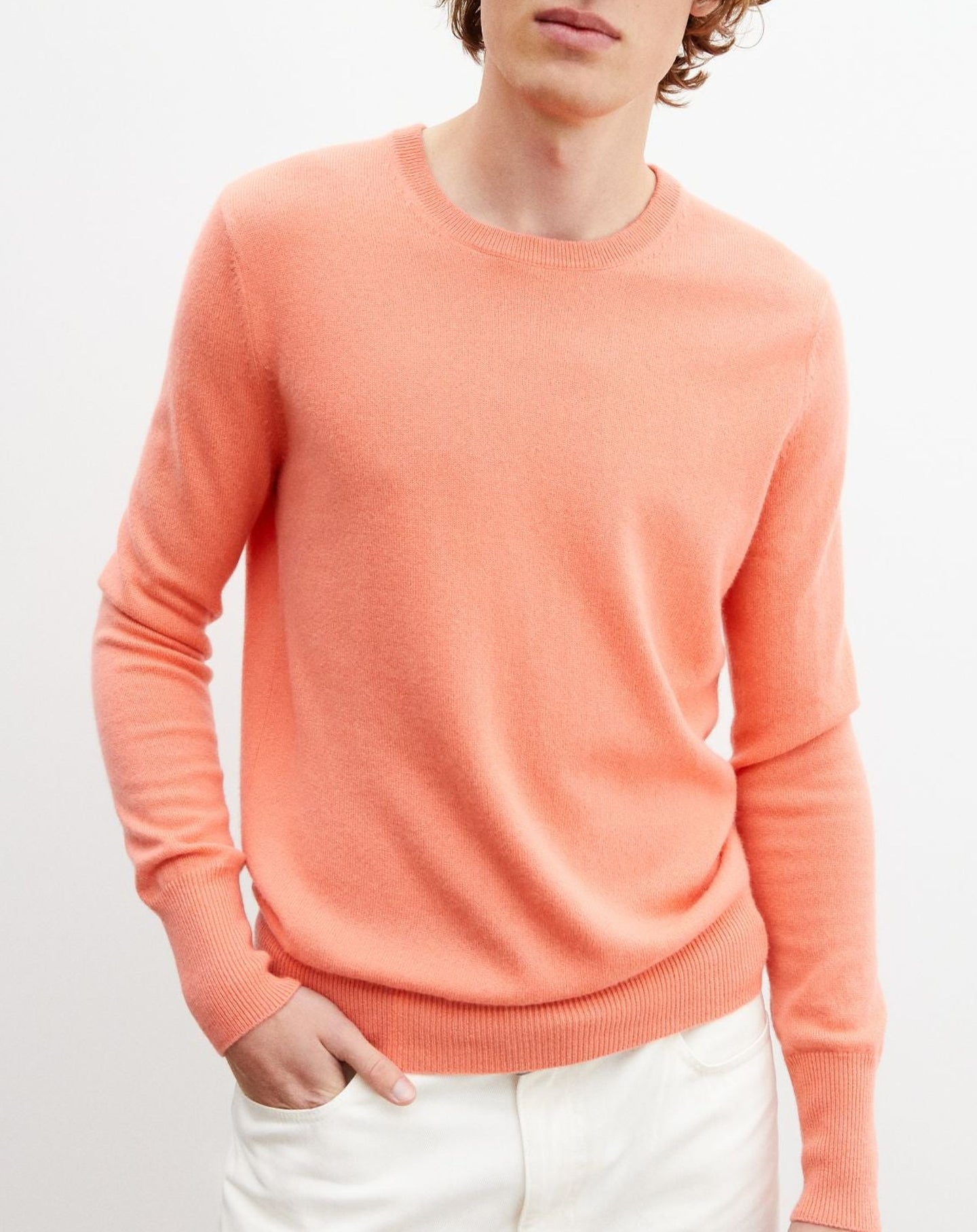 Classic cashmere crew neck jumper - Bleu de Rose