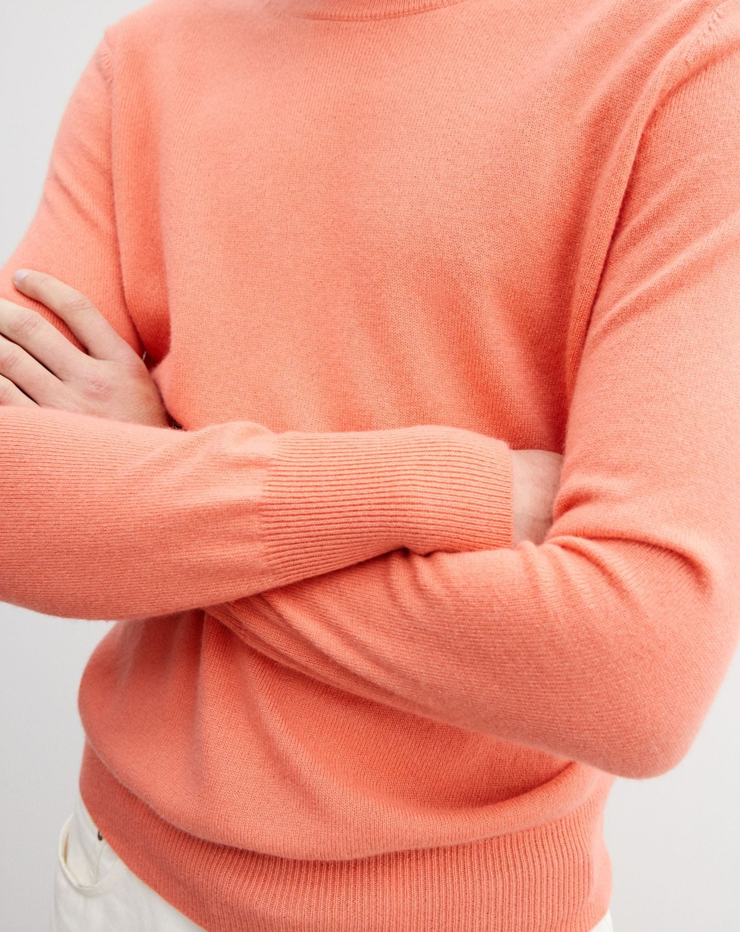 Classic cashmere crew neck jumper - Melon