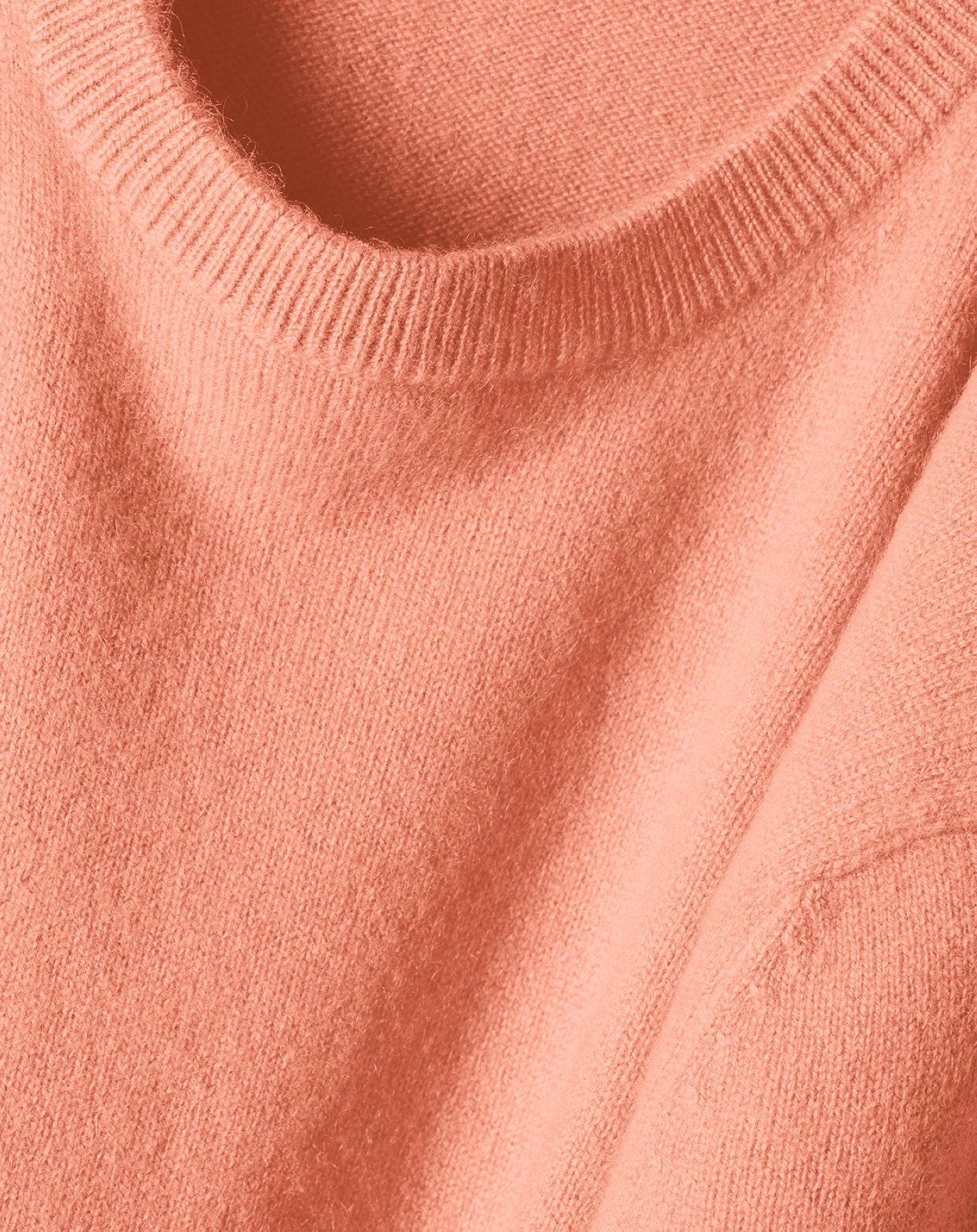 Classic cashmere crew neck jumper - Melon