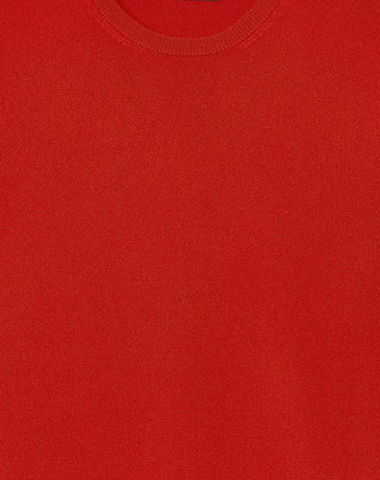 Classic cashmere crew neck jumper - Dragon Red