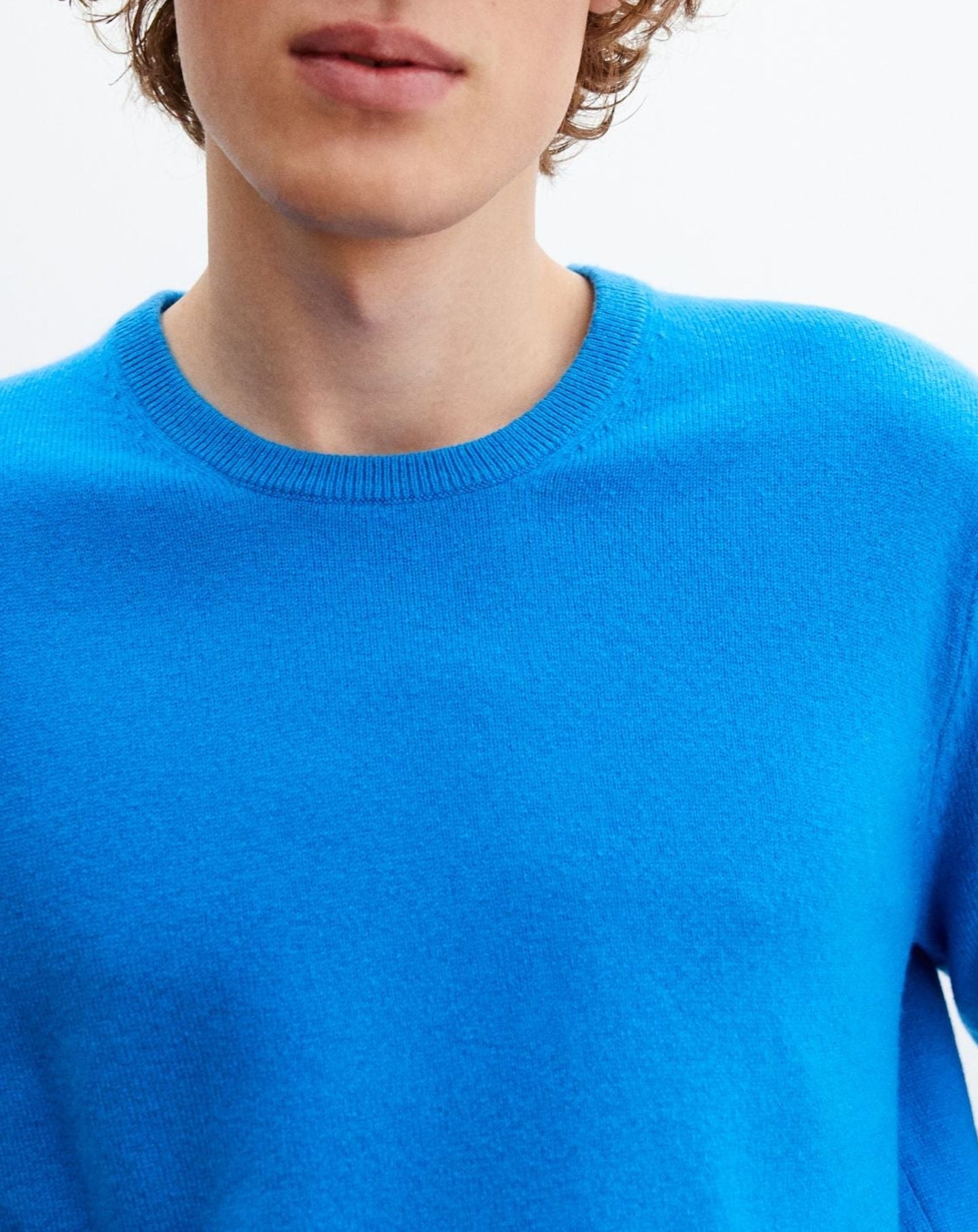 Classic cashmere crew neck jumper - Santorini