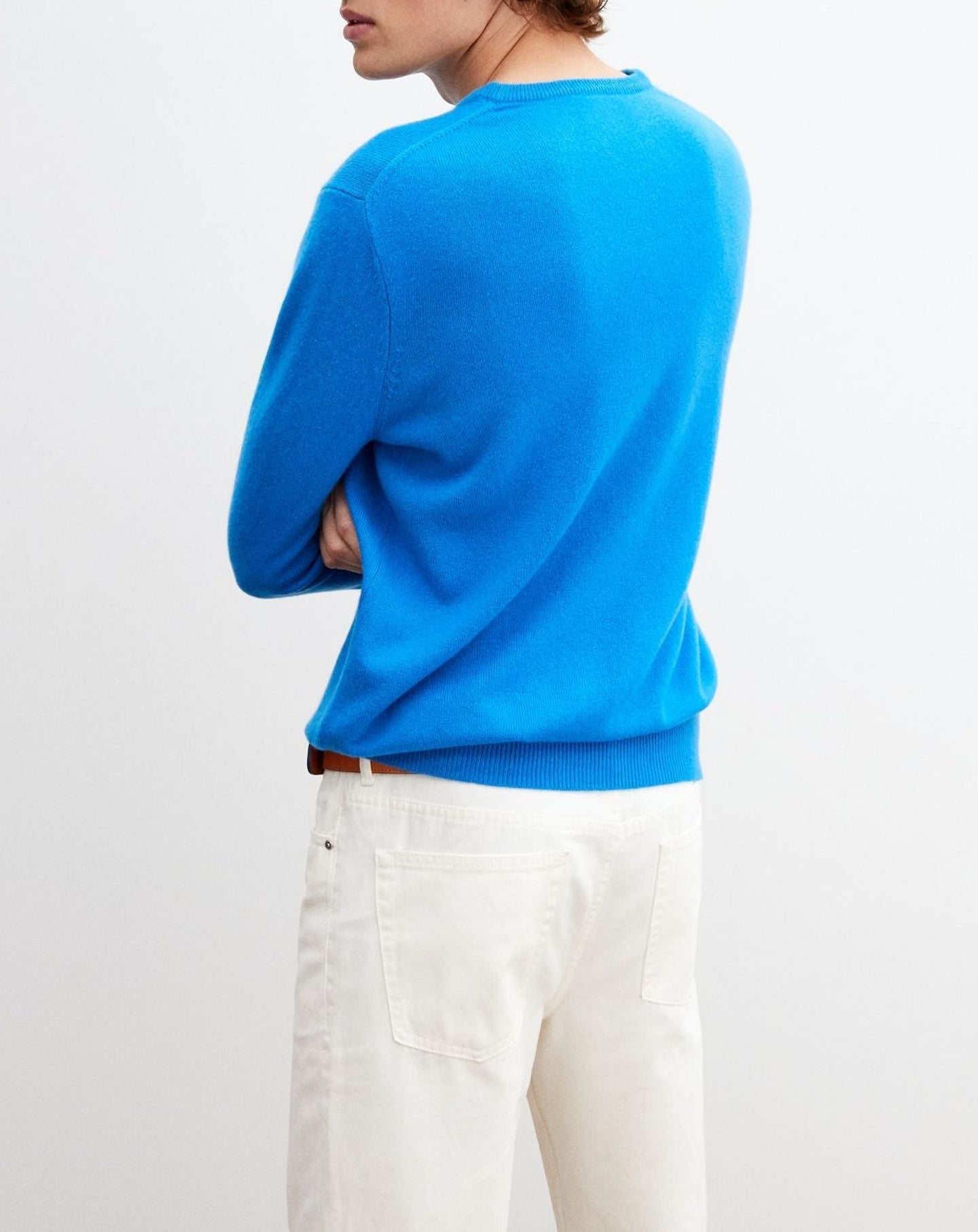 Classic cashmere crew neck jumper - Santorini