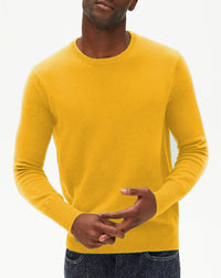 Classic cashmere crew neck jumper - Crocus