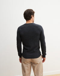 Pull à col V ajusté en cachemire - Anthracite