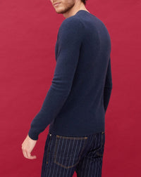 Fitted cashmere V-neck jumper - Graphite