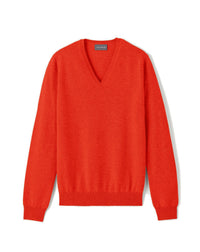 Cashmere V-neck jumper - Lipstick