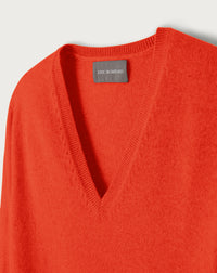 Cashmere V-neck jumper - Lipstick