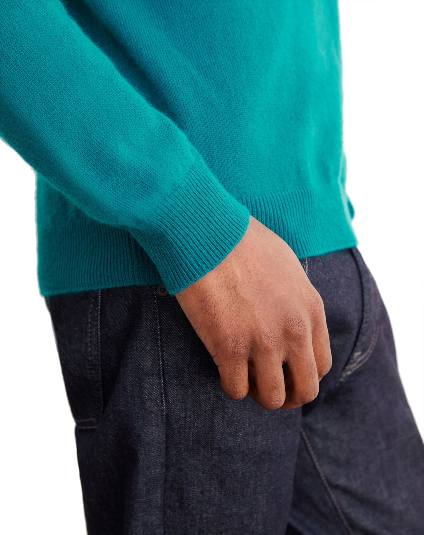 Cashmere V-neck jumper - Yucca