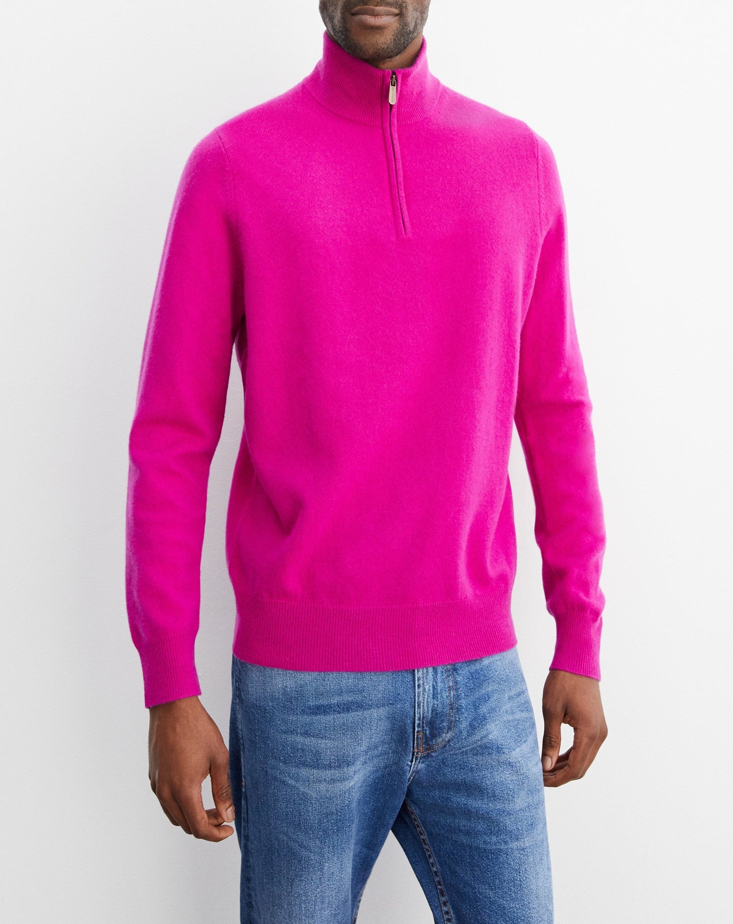 Cashmere trucker-neck jumper - Nuage