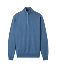 Cashmere trucker-neck jumper - Egyptian blue