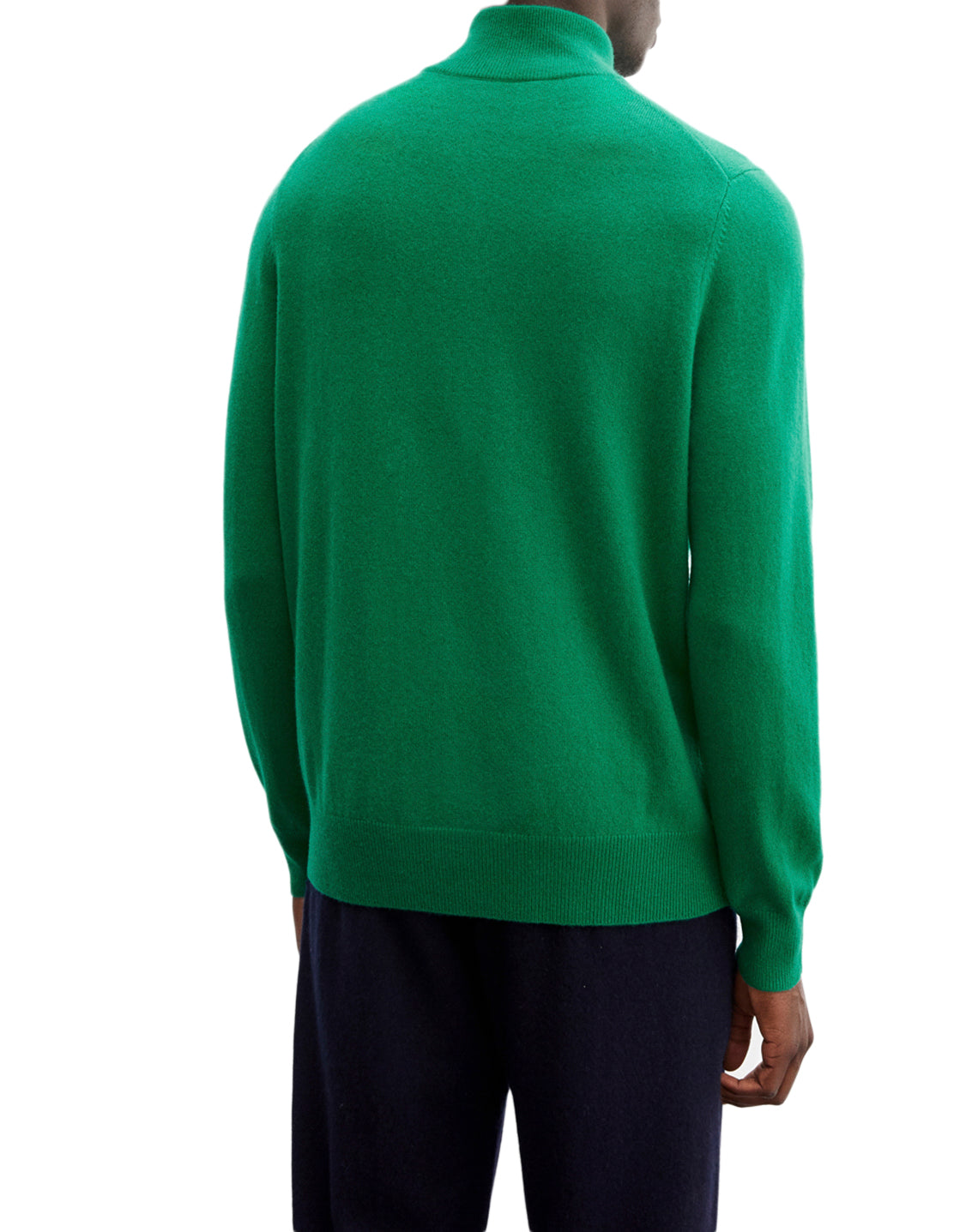 Cashmere trucker-neck jumper - Peppermint