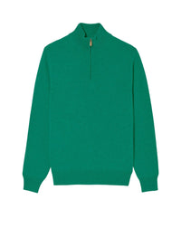 Cashmere trucker-neck jumper - Peppermint