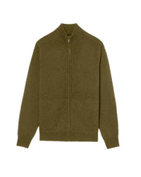 Cashmere zip jacket - Kale