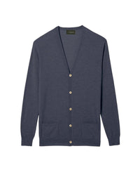 Ultra-thin cashmere cardigan with pockets - Incense