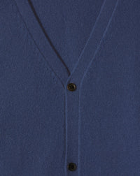 Gilet ajusté emmanchures marteau en cachemire - Indigo