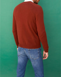 Fitted cashmere cardigan with hammered armholes - Chataigne