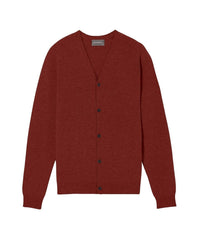 Fitted cashmere cardigan with hammered armholes - Chataigne