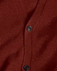 Fitted cashmere cardigan with hammered armholes - Chataigne