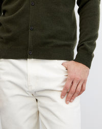 Hammer-fit cashmere cardigan - Kale