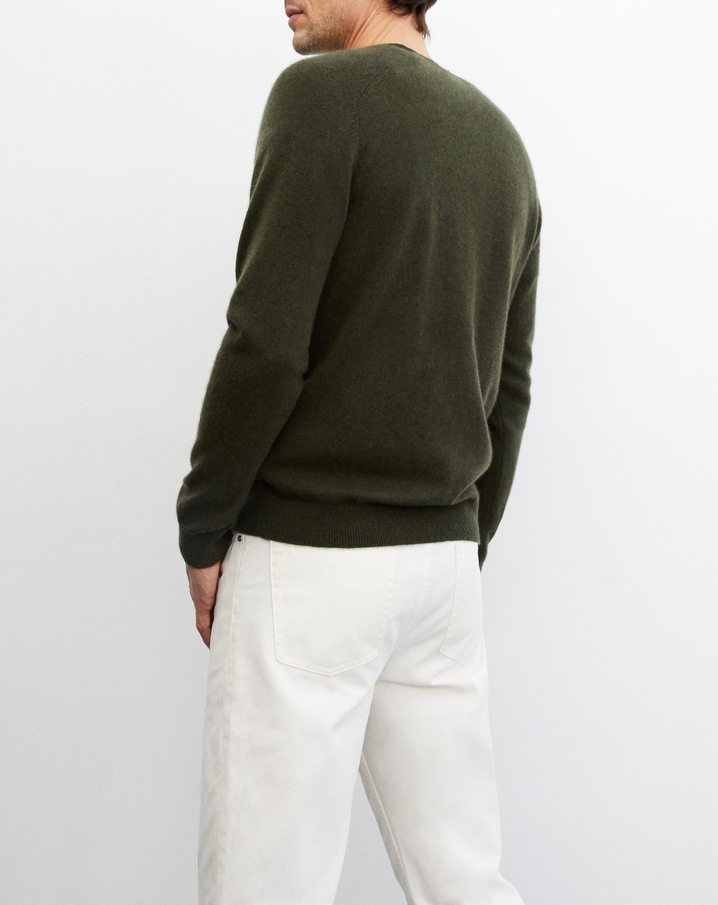 Hammer-fit cashmere cardigan - Kale