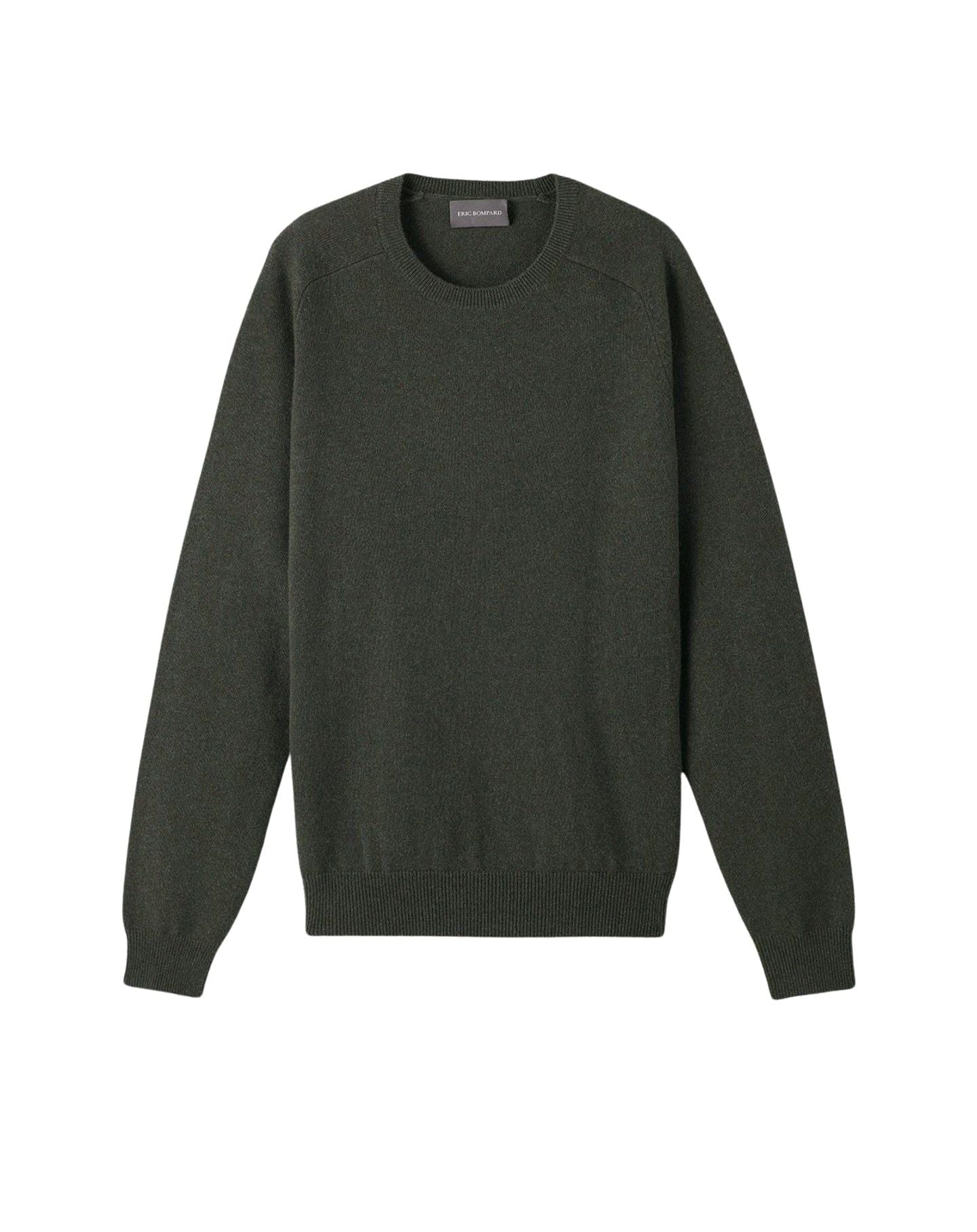 Cashmere hammered armhole fitted crew neck jumper - Hunting