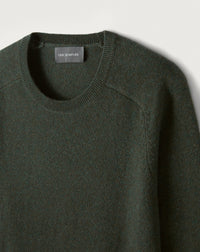 Cashmere hammered armhole fitted crew neck jumper - Hunting