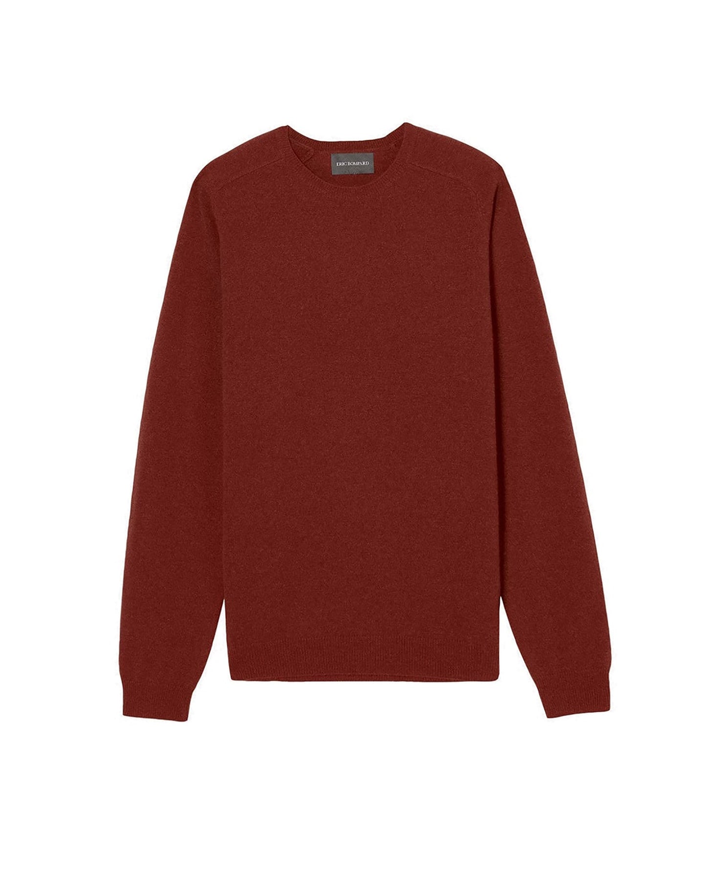 Fitted cashmere hammered armhole crew neck jumper - Chataigne