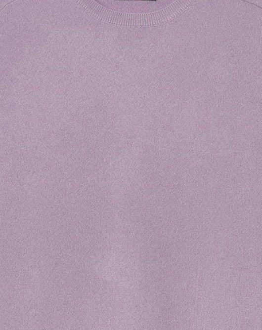 Cashmere hammer neck jumper - Mauve Œillet