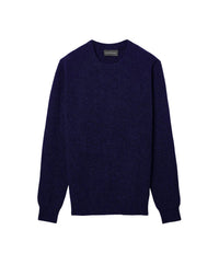Cashmere rice-stitch crew-neck jumper - Navy