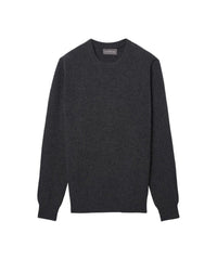 Cashmere rice-stitch crew-neck jumper - Anthracite