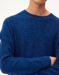 Mouline cashmere crew neck jumper - Marine & Bosphore