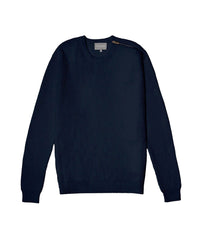 Cashmere ribbed crew neck jumper - Navy