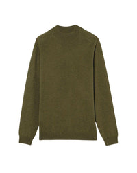 Cashmere stand-up collar jumper - Kale