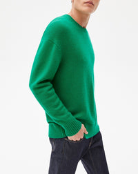 Cashmere loose-fit crew neck jumper - Peppermint