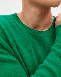 Cashmere loose-fit crew neck jumper - Peppermint