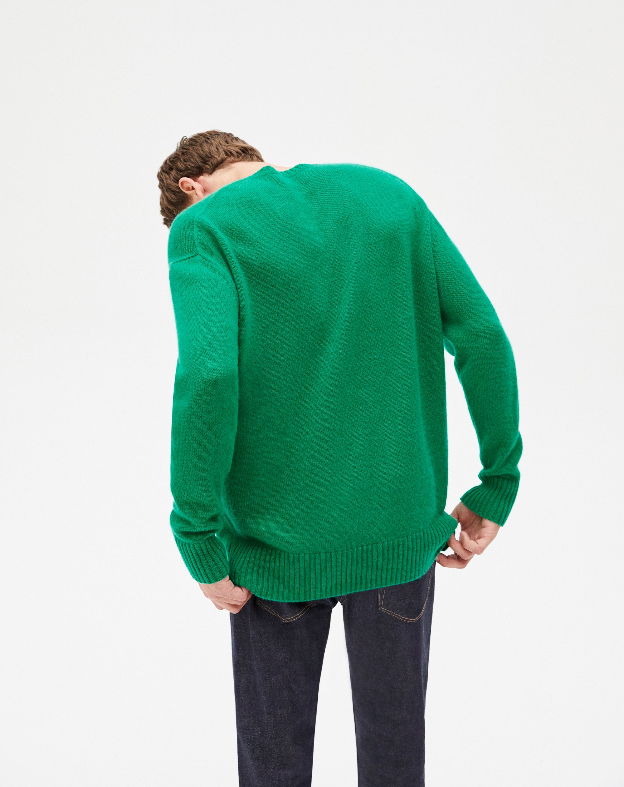 Cashmere loose-fit crew neck jumper - Peppermint