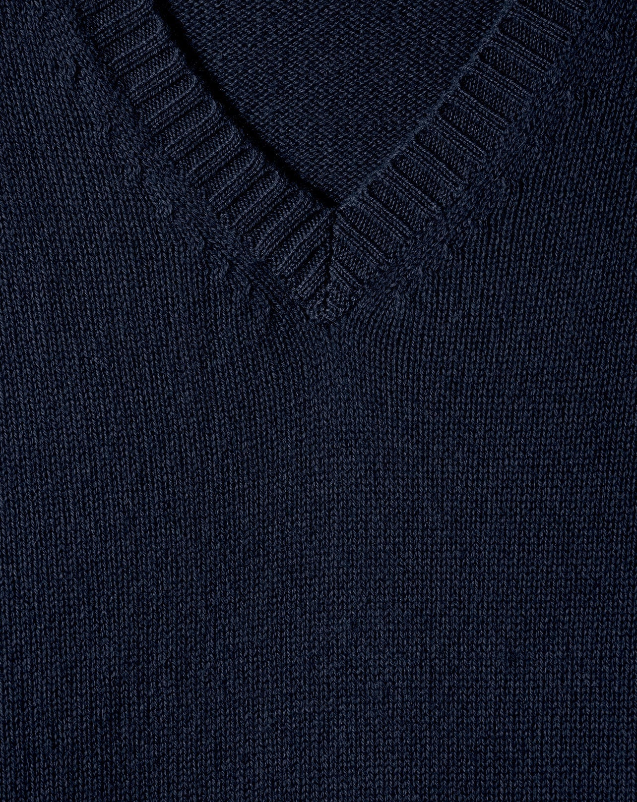 Pull à col V ample en cachemire - Marine