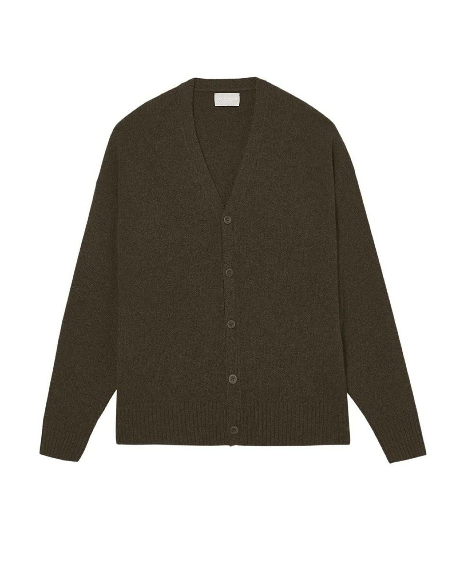 Loose-fit cashmere cardigan - Kale