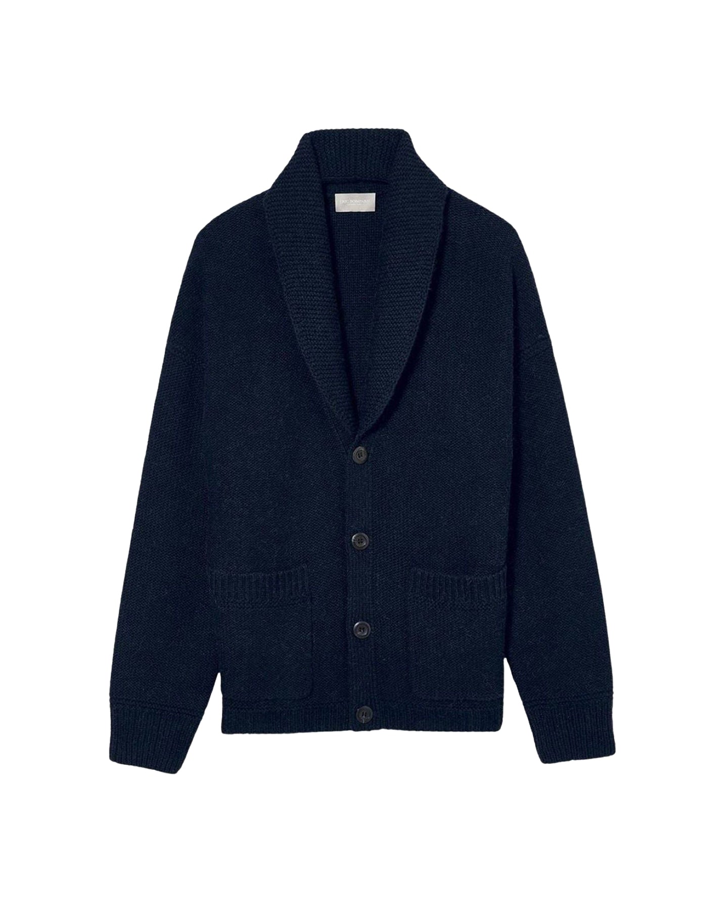 Alpaca and cashmere shawl collar jacket - Navy