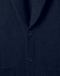 Alpaca and cashmere shawl collar jacket - Navy