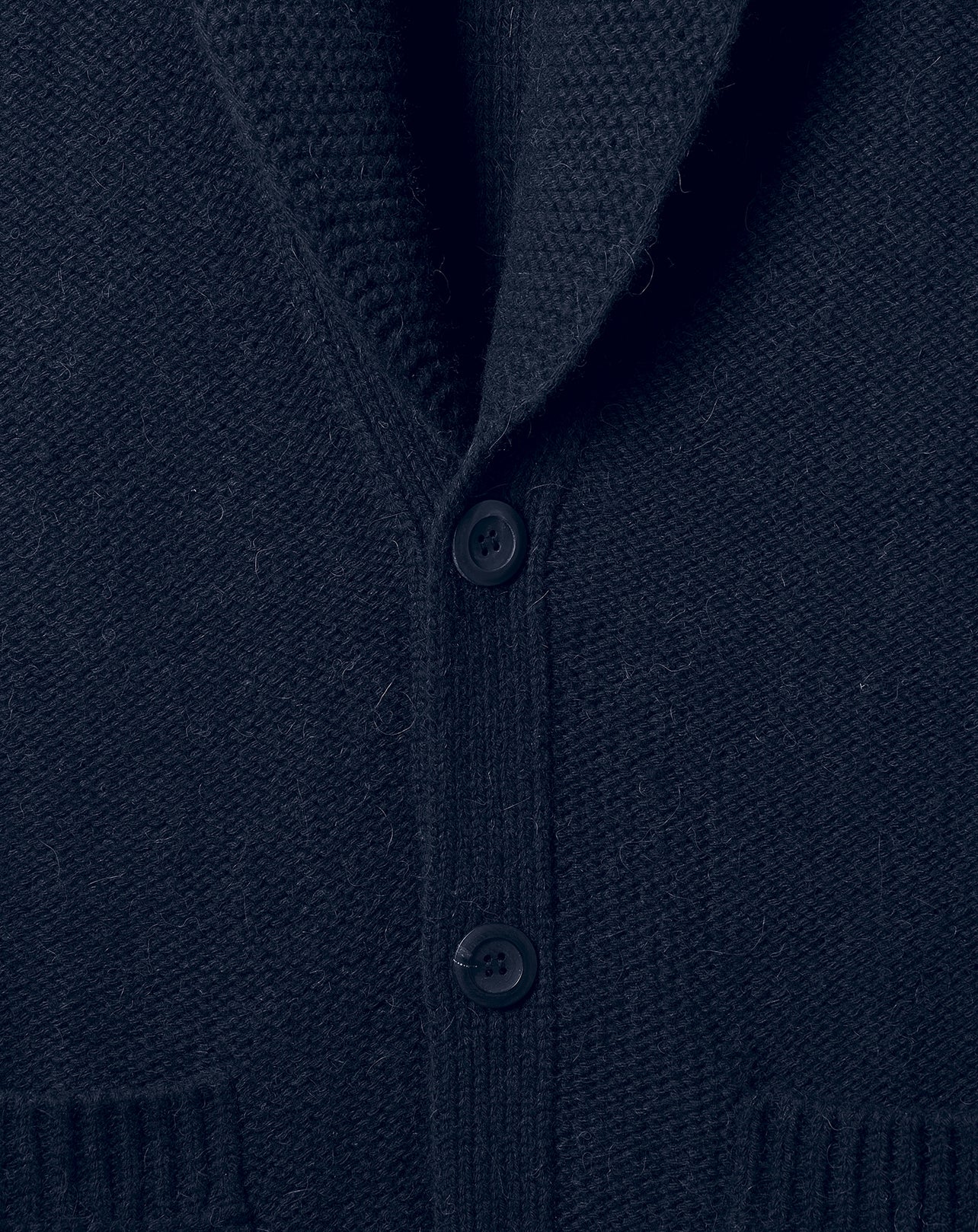 Alpaca and cashmere shawl collar jacket - Navy