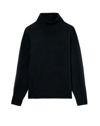Pull col roulé en laine et cachemire - Noir