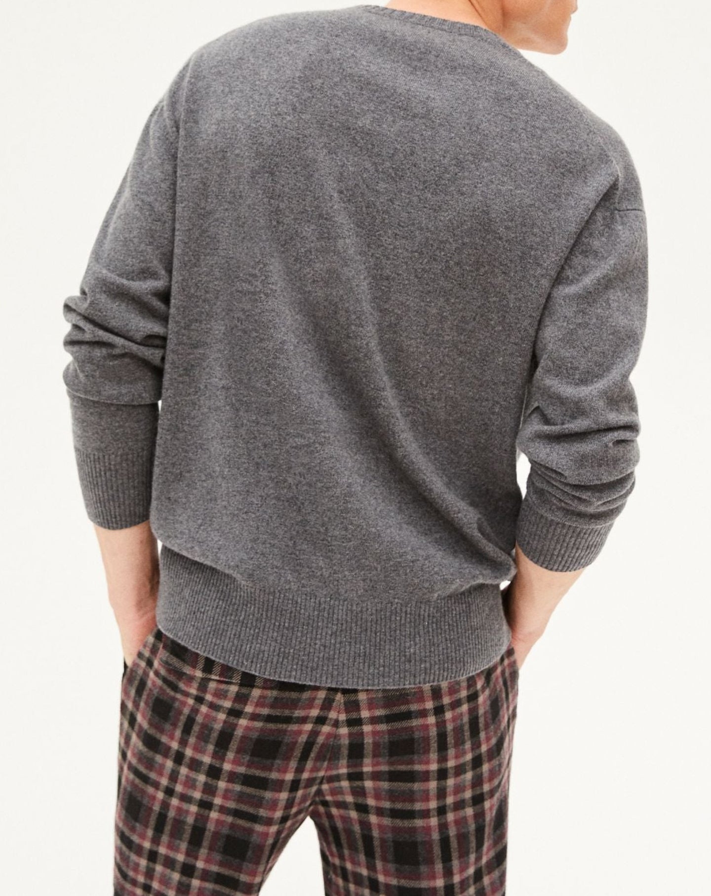 Wool and cashmere crew neck jumper - Flannel
