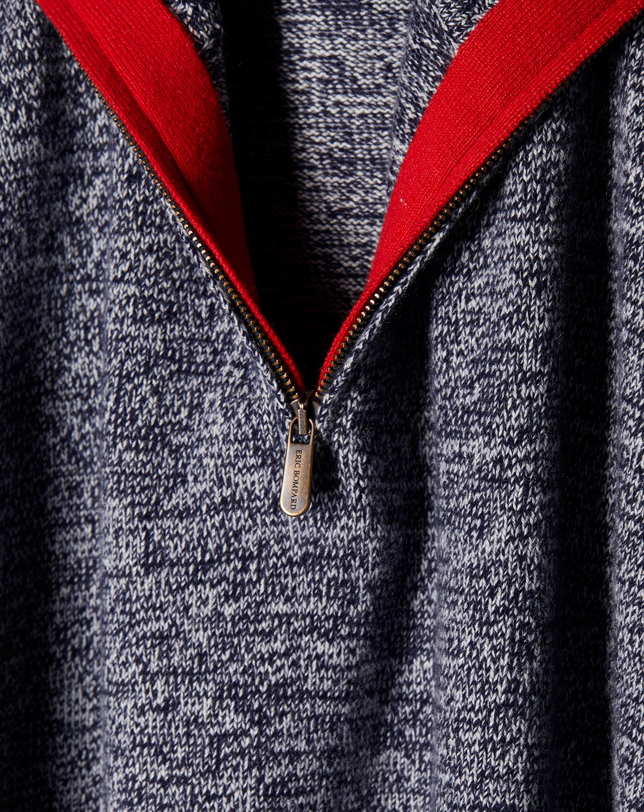 Pull camionneur Mouline en cachemire - Marine & Naturel