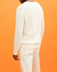 Cashmere V-neck jumper - Natural