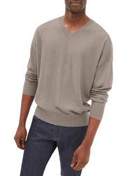 Ultra-fine V-neck loose-fit cashmere jumper - Bosphore