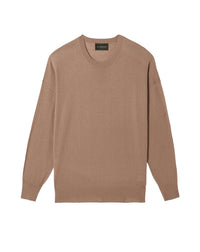 Pull ras de cou ultrafin et ample en cachemire - Coriandre