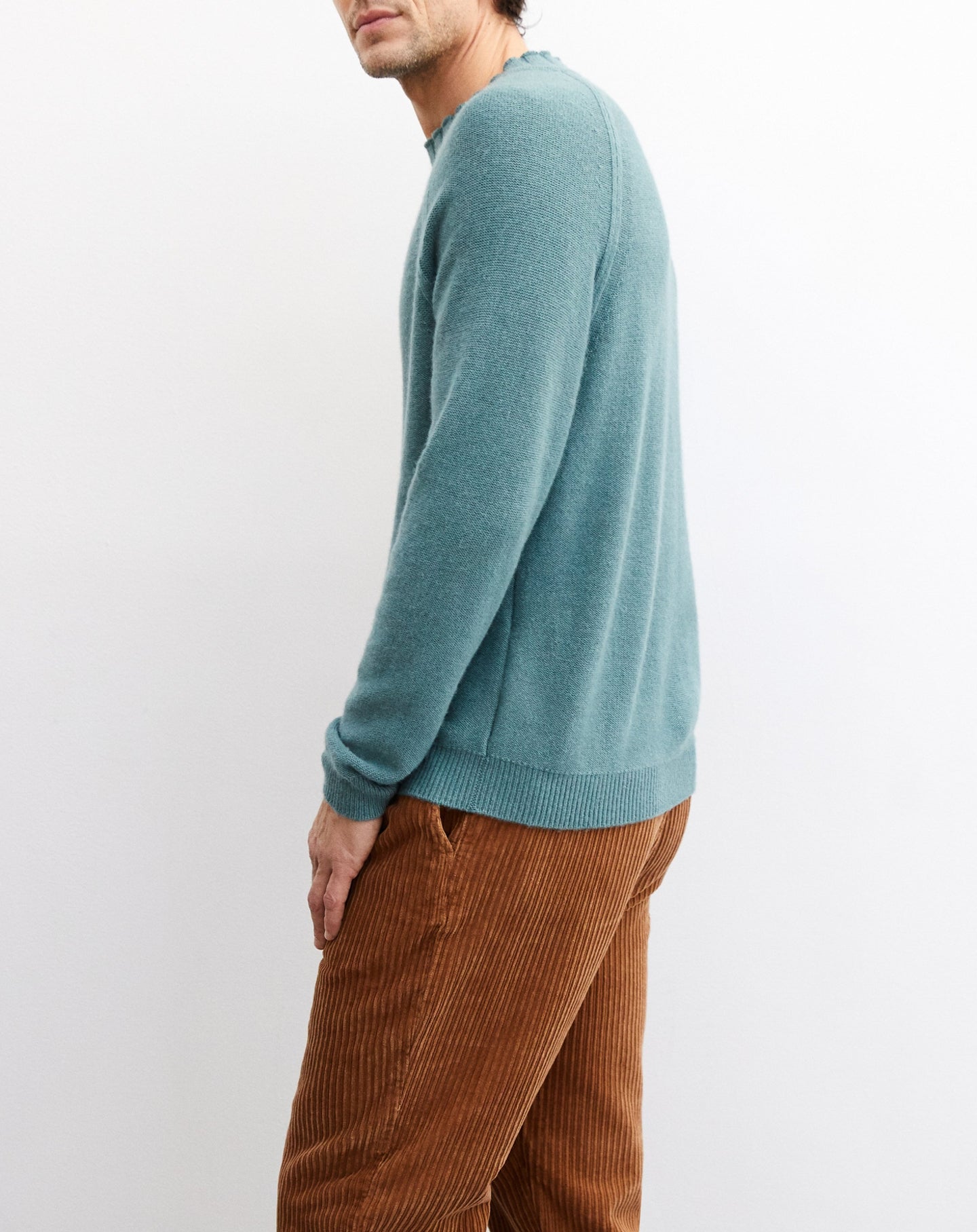 Alpaca and cashmere Raglan jumper - Horizon