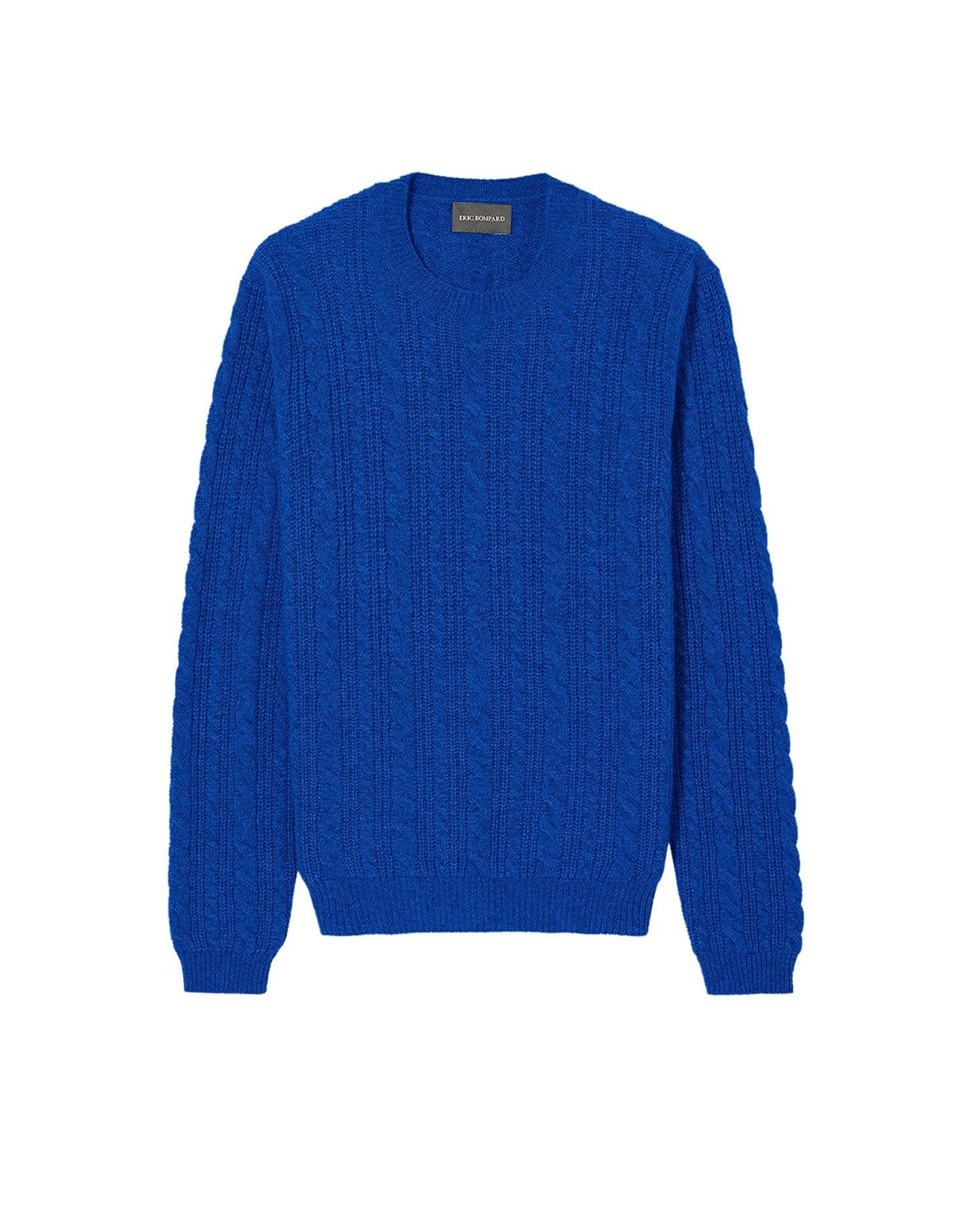 Cashmere ribbed crew neck jumper - Royal